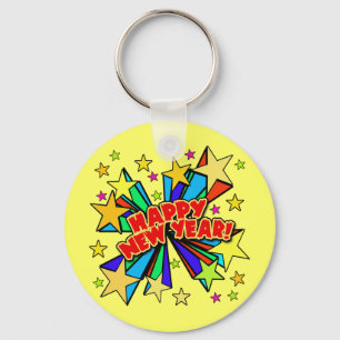 Chaveiro T-shirt do feliz ano novo, canecas de cerveja da