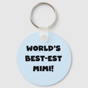 Chaveiro T-shirt e presente pretos do texto Mimi do Melhor-