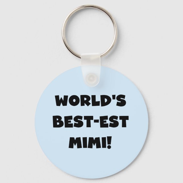 Chaveiro T-shirt e presente pretos do texto Mimi do Melhor- (Frente)