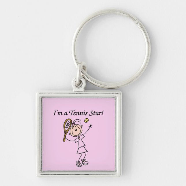 Chaveiro T-shirt e presentes da estrela de tênis da menina (Frente)