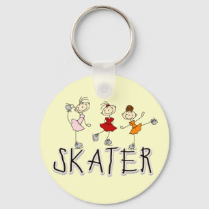 Chaveiro T-shirt e presentes da menina do patinador