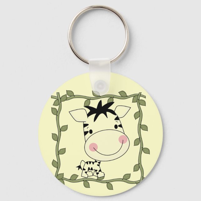 Chaveiro T-shirt e presentes da zebra do bebê (Frente)