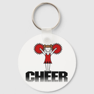 Chaveiro T-shirt e presentes vermelhos do cheerleader
