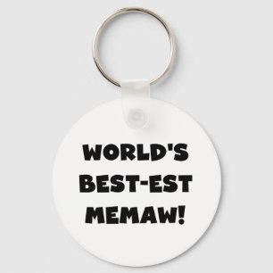 Chaveiro T-shirt preto e branco do Melhor-est Memaw do