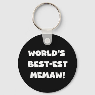 Chaveiro T-shirt preto e branco do Melhor-est Memaw do mund