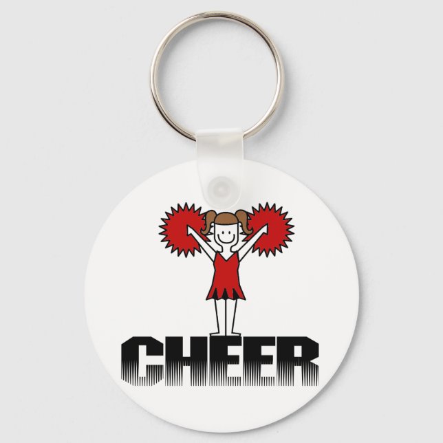Chaveiro T-shirts e presentes Cheerleaderes vermelhos (Frente)