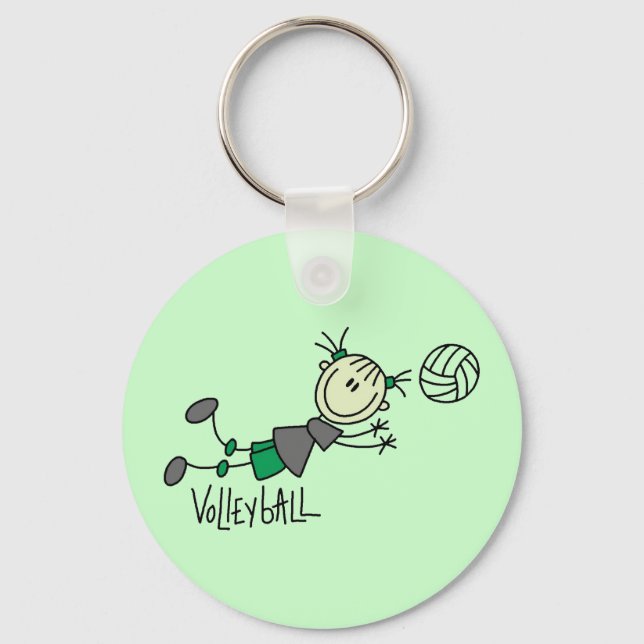 Chaveiro T-shirts e presentes de voleibol para raparigas e  (Frente)