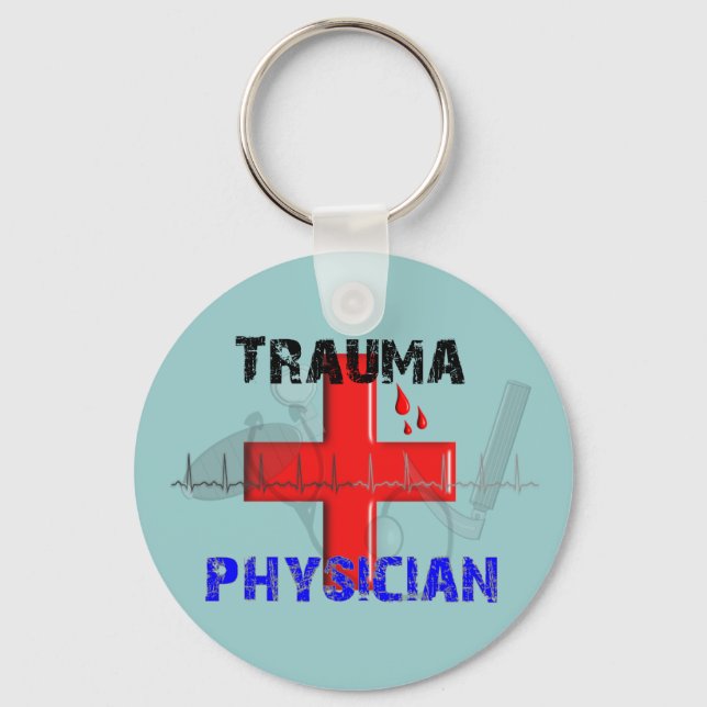 Chaveiro T-Shirts e presentes médicos de trauma único (Frente)