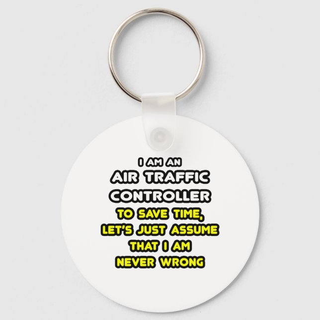 Chaveiro T-Shirts Engraçadas de Controlador de Tráfego Aére (Frente)