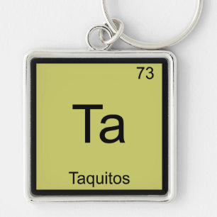 Chaveiro Ta - Camiseta de Taquitos com Símbolo de Elemento 