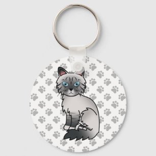 Chaveiro Tabby Birman / Ragdoll Gato e patas
