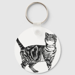 Chaveiro Tabby Cat illustration Cute Cats Tabbies Gift