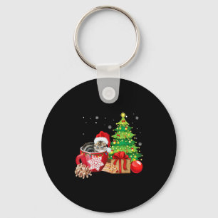 Chaveiro Tabuleiro de Natal por Cat Ugly Xmas Tree Lights P
