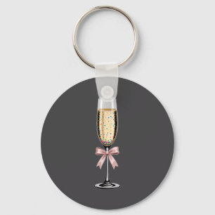 Chaveiro Taça de Champanhe Coquette Feliz Ano Novo 2026 Fes