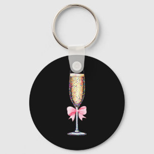 Chaveiro Taça de Champanhe Coquette Feliz Ano Novo 2026 Fes