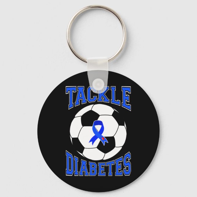 Chaveiro Tackear Awarenes da Diabetes Azul do Futebol (Frente)