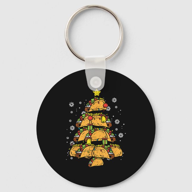 Chaveiro Taco Christmas Tree Xmas Mexican Food  (Frente)