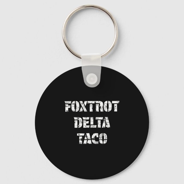 Chaveiro Taco Delta Foxtrot Retro  (Frente)