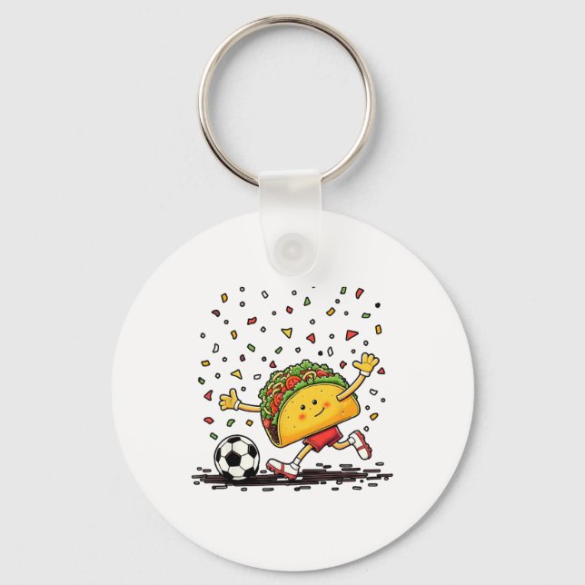 Chaveiro Taco Futebol Celebração Cinco De Mayo Engraçado  (Frente)