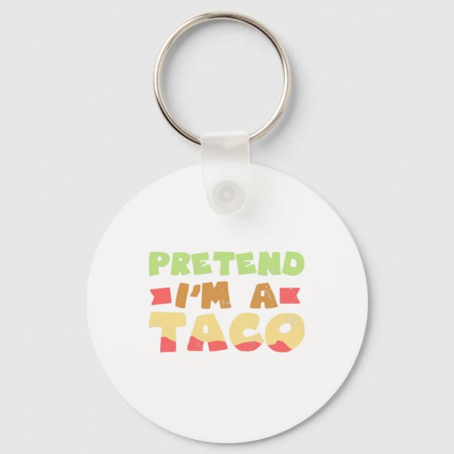 Chaveiro Taco Halloween Design de Figurino Fingindo que sou (Frente)