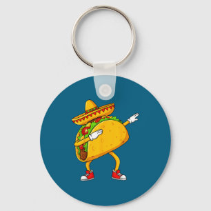 Chaveiro Taco mexicano de dabbing engraçado cinco de maio