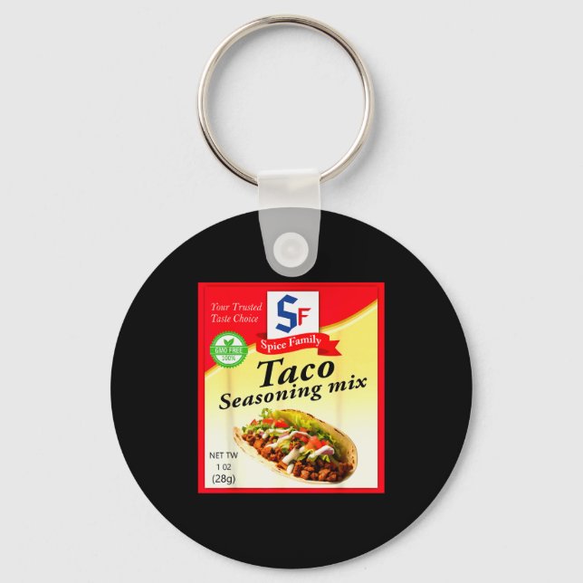 Chaveiro Taco Seasoning Mix Funny Mexico Cinco De Mayo Grou (Frente)