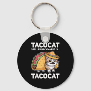 Chaveiro Tacocat Ortografado Para Trás É Tacocat Cat E Taco