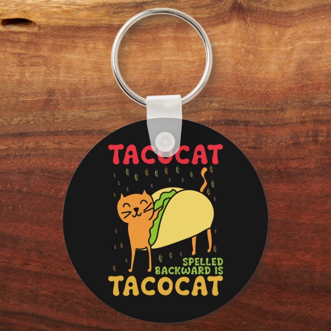 Chaveiro Tacocat Ortografado Para Trás Tacos Cinco De Mayo (Frente)