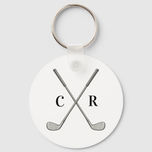 Chaveiro Tacos de golfe personalizados (Frente)
