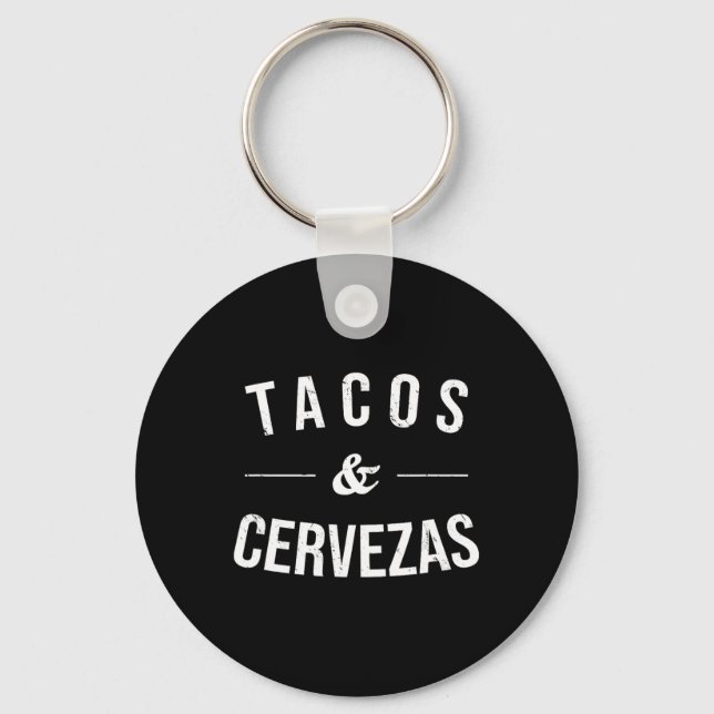 Chaveiro Tacos E Cervezas Engraçadas Cervezas Sobre A Comid (Frente)