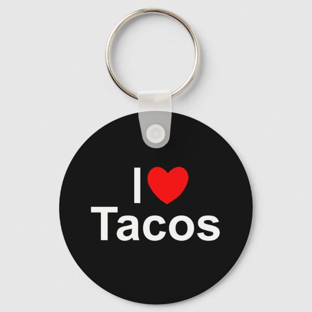 Chaveiro Tacos I Love (Heart) (Frente)
