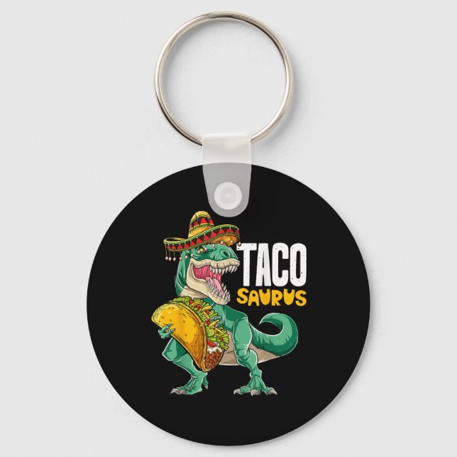 Chaveiro Tacosaurus Taco Dinossaur T Rex Funny Cinco De May (Frente)