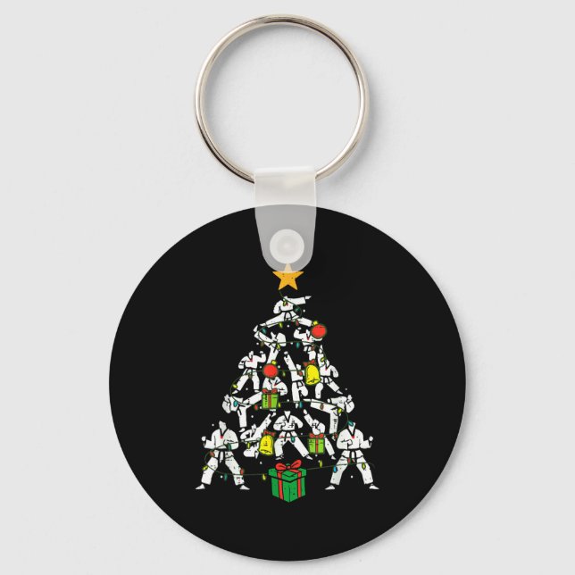 Chaveiro Taekwondo Christmas Tree Xmas Martial Arts Karate  (Frente)