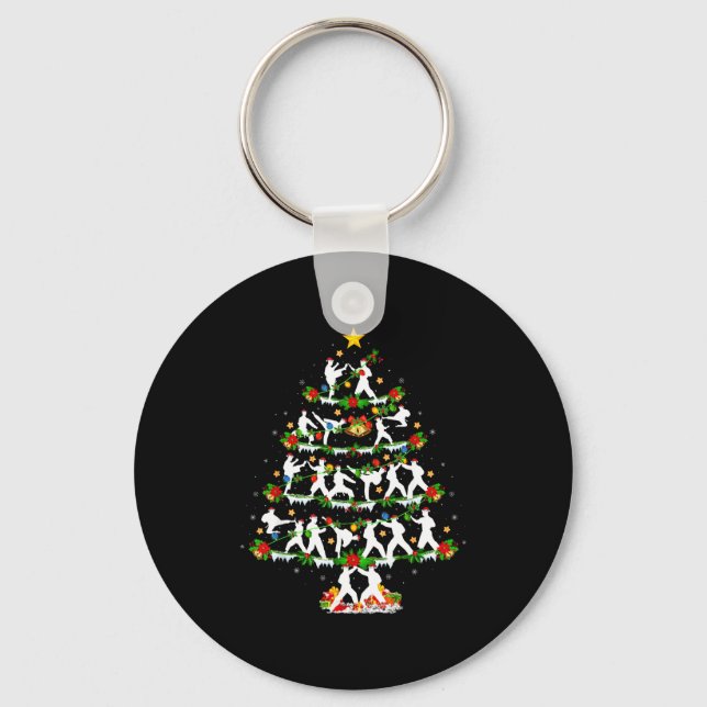 Chaveiro Taekwondo Lover Xmas Lighting Taekwondo Christmas  (Frente)