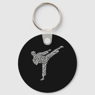 Chaveiro Taekwondo Martirizam Tipografia Crianças Homens Me