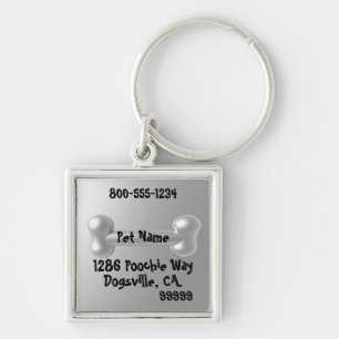 Chaveiro Tag customizável da identificação do cão do ol