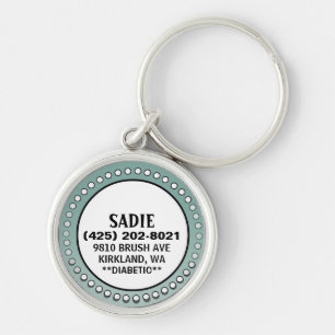 Chaveiro Tag da identificação do cão - círculo do paraf