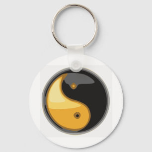 Chaveiro Taijitu_amarelo