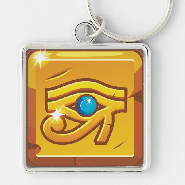 Chaveiro Talismã de Proteção do Olho de Hórus do Antigo Egi (Frente)