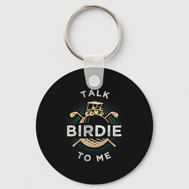 Chaveiro Talk Birdie To Me Funny Golf Player Pun Golfer  (Frente)