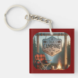 Chaveiro Talk Camping to Me -- Funny Adventure Keychain