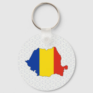 Chaveiro Tamanho do cheio do Mapa de Sinalizador da Romêni