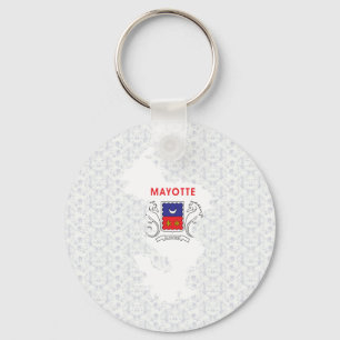 Chaveiro Tamanho do cheio do Mapa do Sinalizador Mayotte