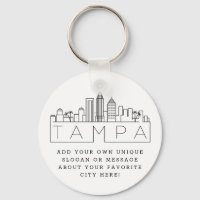 Tampa, Flórida Estilizada Skyline | Slogan Persona