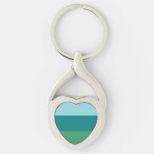 Chaveiro Tanager Turquesa, Azul Teal e Kelly Verde Horiz