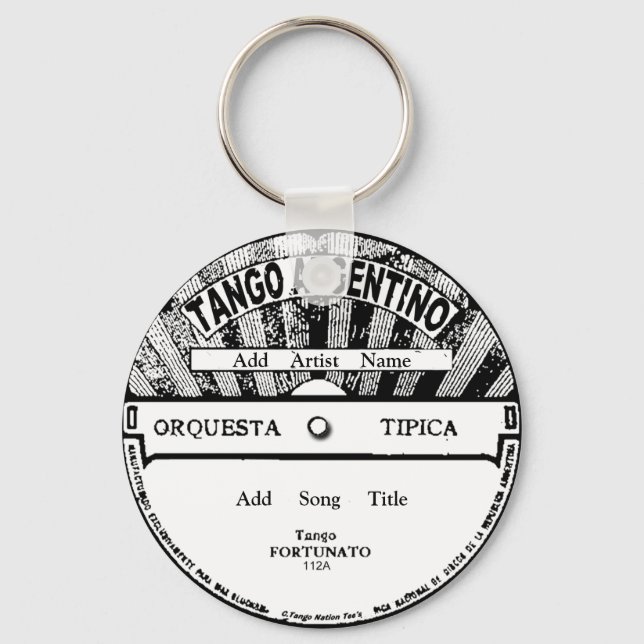 Chaveiro Tango Argentino Record Key Chain (Frente)