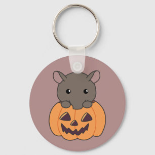 Chaveiro Tapir Em Pumpkin Cute Tapire Happy Halloween Keych