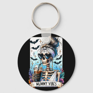 Chaveiro Tarot Card Mummy Vibes Spooky Season Skeleton Mãe