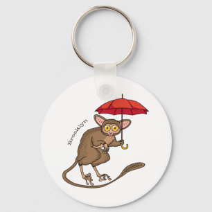 Chaveiro Tarsier bonito com ilustração de desenho de dese
