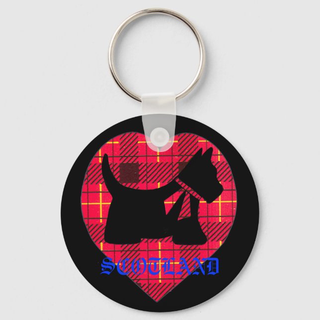 Chaveiro Tartan Westie Scotland Key Chain (Frente)